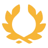Золотой знак Olimp с лавровыми ветвями